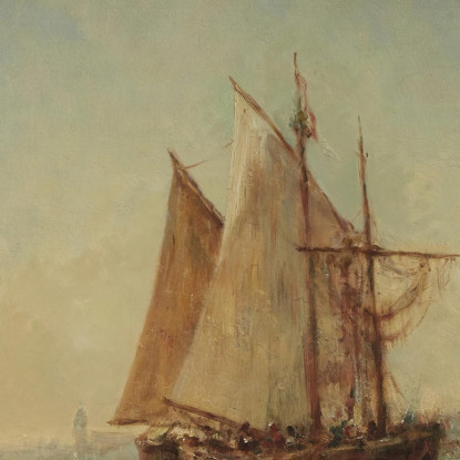 Topo-Pescatore E Gondole Nel Bacino Félix Ziem fzm125 quadro stampato su tela