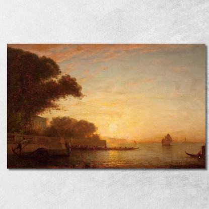 Scena Veneziana 2 Félix Ziem fzm129 quadro stampato su tela