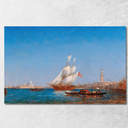 Venezia Il Bacino Di San Marco Félix Ziem fzm133 quadro stampato su tela