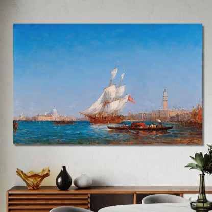 Venezia Il Bacino Di San Marco Félix Ziem fzm133 quadro stampato su tela
