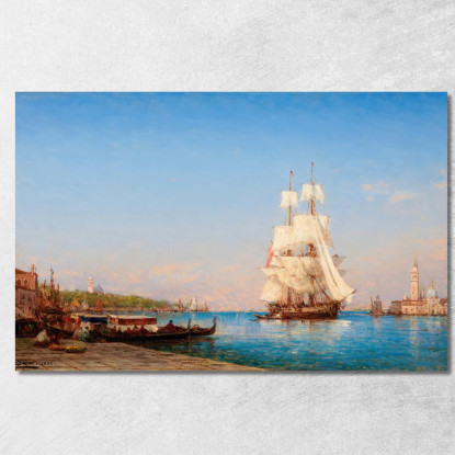 Venezia Un Veliero Félix Ziem fzm135 quadro stampato su tela