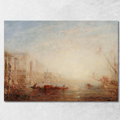 Venezia Il Canal Grande All'Alba Félix Ziem fzm145 quadro stampato su tela