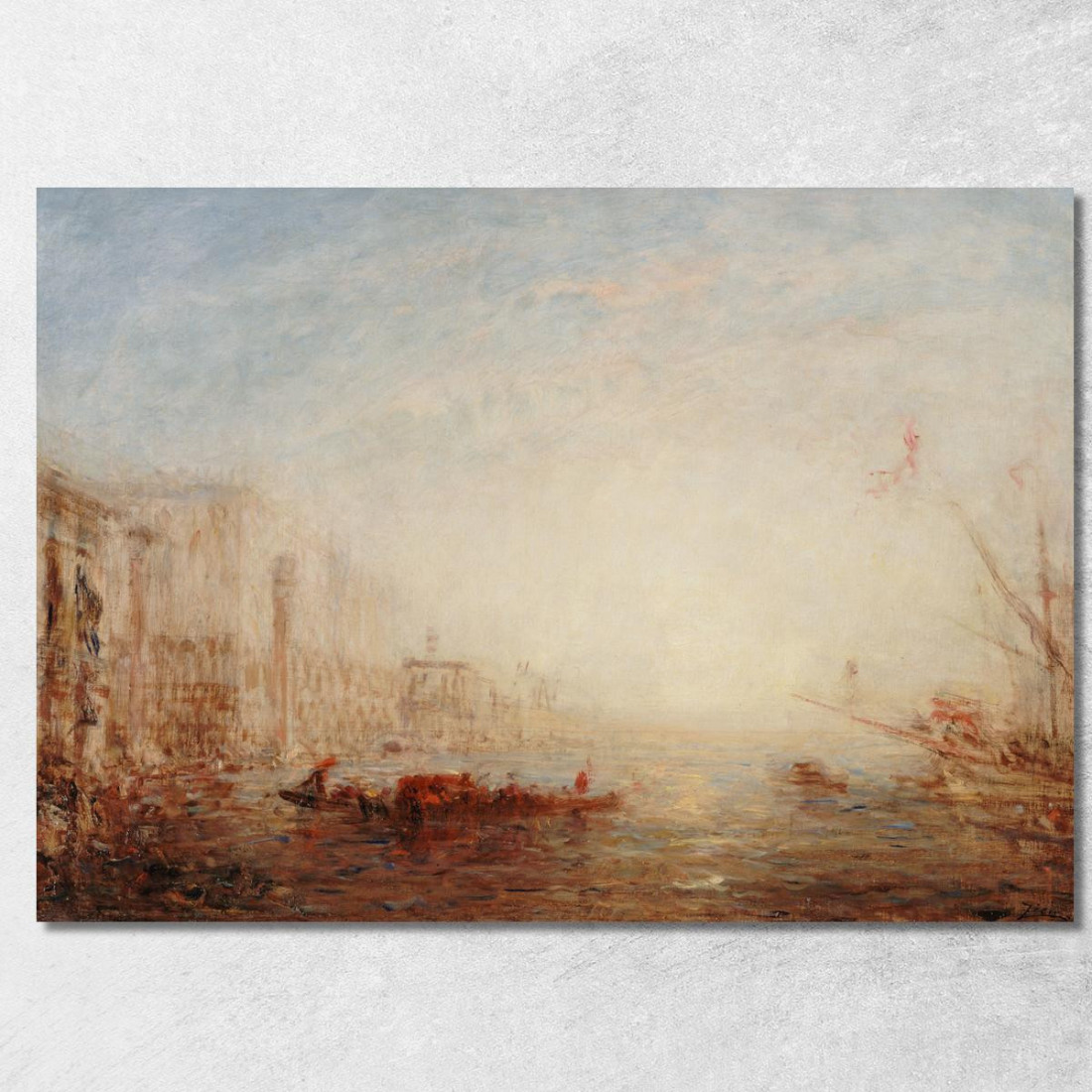 Venezia Il Canal Grande All'Alba Félix Ziem fzm145 quadro stampato su tela