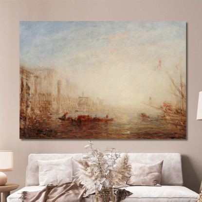 Venezia Il Canal Grande All'Alba Félix Ziem fzm145 quadro stampato su tela