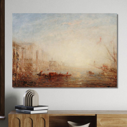 Venezia Il Canal Grande All'Alba Félix Ziem fzm145 quadro stampato su tela