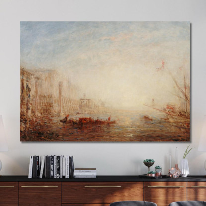Venezia Il Canal Grande All'Alba Félix Ziem fzm145 quadro stampato su tela