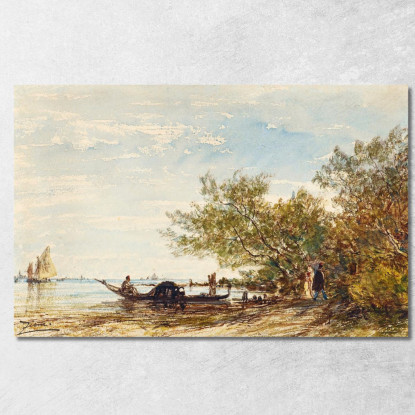 Venezia Mazzorbo Félix Ziem fzm149 quadro stampato su tela