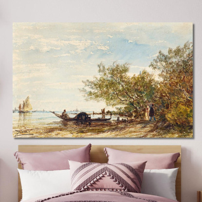 Venezia Mazzorbo Félix Ziem fzm149 quadro stampato su tela