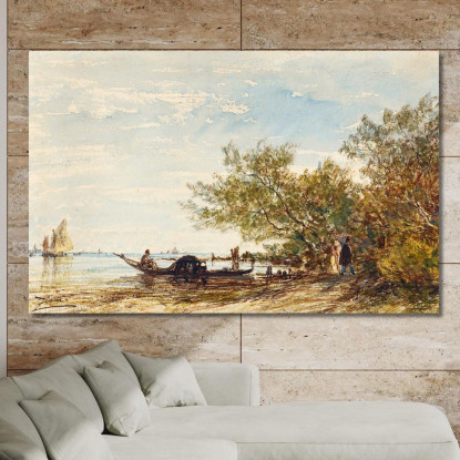 Venezia Mazzorbo Félix Ziem fzm149 quadro stampato su tela