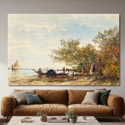 Venezia Mazzorbo Félix Ziem fzm149 quadro stampato su tela