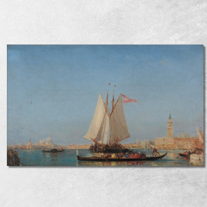 Venezia L'Ingresso Del Canal Grande Félix Ziem fzm153 quadro stampato su tela