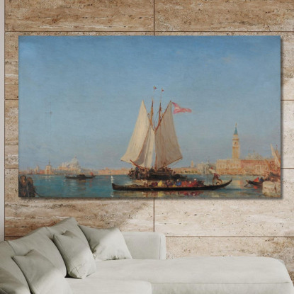 Venezia L'Ingresso Del Canal Grande Félix Ziem fzm153 quadro stampato su tela