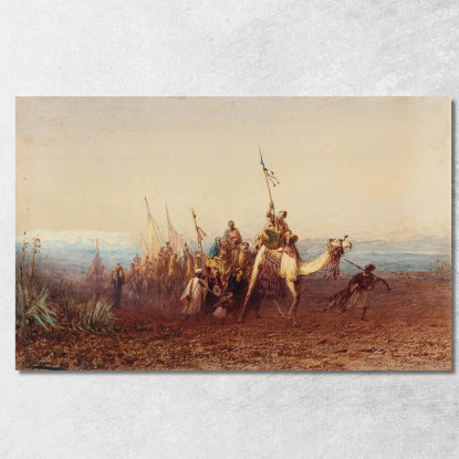 Verso Il Cairo La Carovana Félix Ziem fzm155 quadro stampato su tela