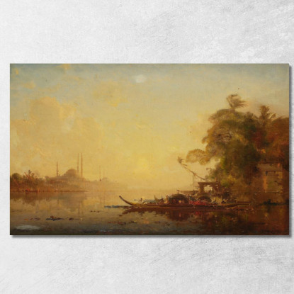 Veduta Di Costantinopoli Félix Ziem fzm156 quadro stampato su tela