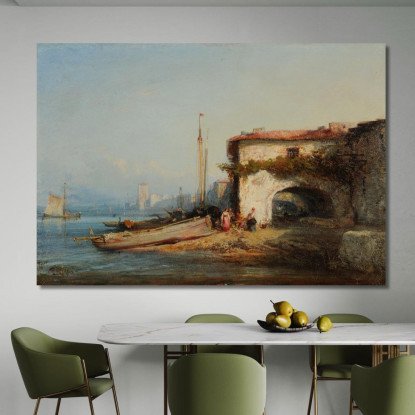 Veduta D'Italia Félix Ziem fzm161 quadro stampato su tela