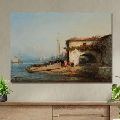 Veduta D'Italia Félix Ziem fzm161 quadro stampato su tela