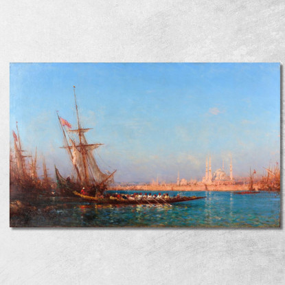 Veduta Di Istanbul Félix Ziem fzm162 quadro stampato su tela