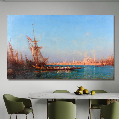 Veduta Di Istanbul Félix Ziem fzm162 quadro stampato su tela