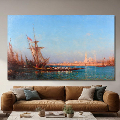 Veduta Di Istanbul Félix Ziem fzm162 quadro stampato su tela