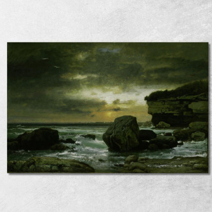 Una Marina George Inness gin1 quadro stampato su tela