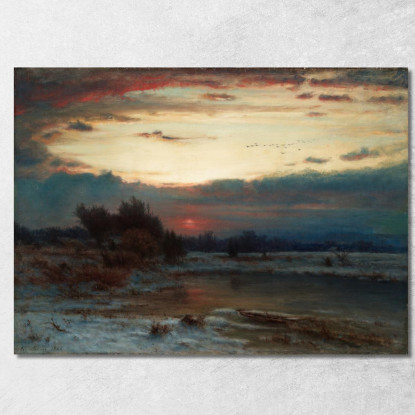 Un Cielo Invernale George Inness gin3 quadro stampato su tela