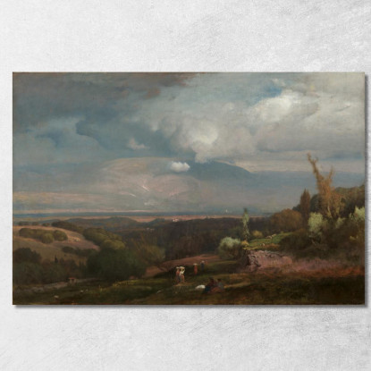 Tempesta In Arrivo Dai Colli Albani George Inness gin9 quadro stampato su tela