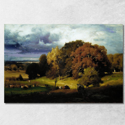 Querce D'Autunno George Inness gin12 quadro stampato su tela