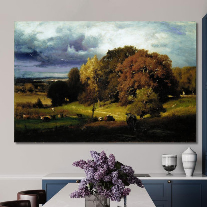 Querce D'Autunno George Inness gin12 quadro stampato su tela