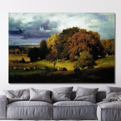 Querce D'Autunno George Inness gin12 quadro stampato su tela