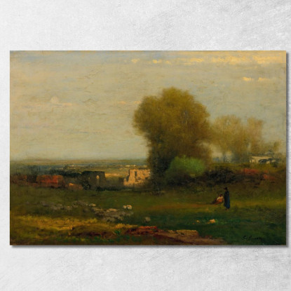 Presso Il Vecchio Acquedotto Campagna Italia George Inness gin15 quadro stampato su tela