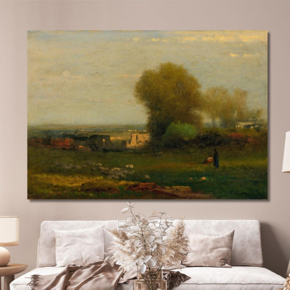 Presso Il Vecchio Acquedotto Campagna Italia George Inness gin15 quadro stampato su tela