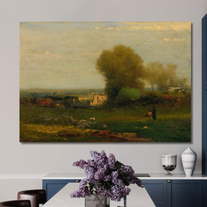 Presso Il Vecchio Acquedotto Campagna Italia George Inness gin15 quadro stampato su tela