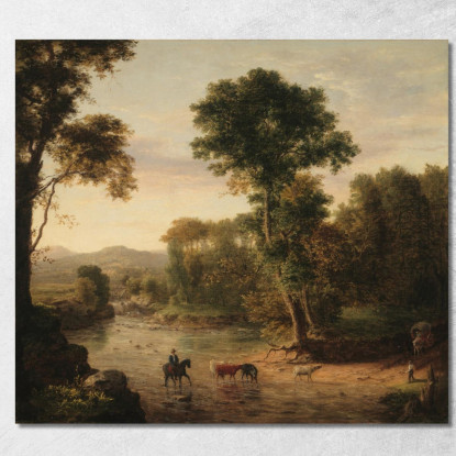 Attraversando Il Guado George Inness gin19 quadro stampato su tela
