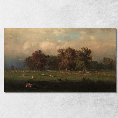 Durham Connecticut George Inness gin21 quadro stampato su tela