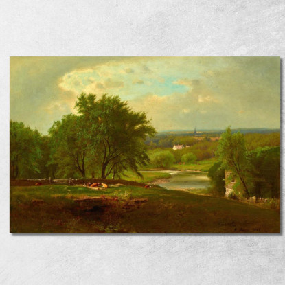 Englewood New Jersey George Inness gin26 quadro stampato su tela