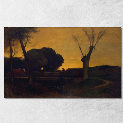 Sera A Medfield Massachusetts George Inness gin27 quadro stampato su tela