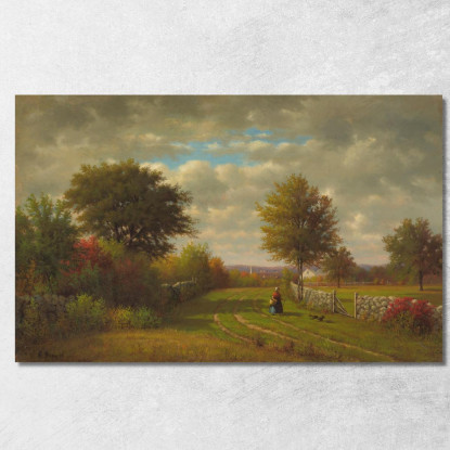 Andando Al Mercato George Inness gin32 quadro stampato su tela