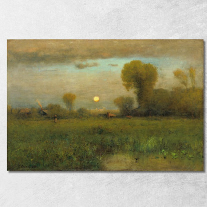 Luna Del Raccolto George Inness gin34 quadro stampato su tela