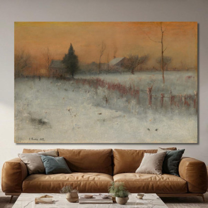 Casa A Montclair George Inness gin37 quadro stampato su tela