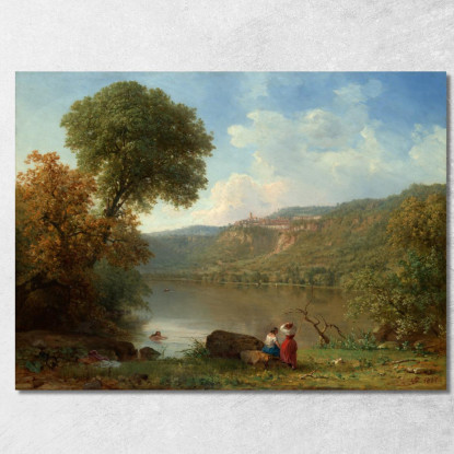 Lago Nemi George Inness gin44 quadro stampato su tela