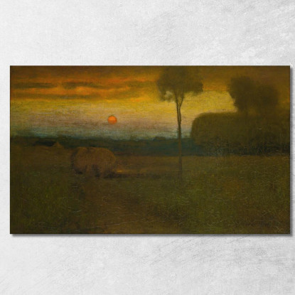 Paesaggio: Paesaggio Serale George Inness gin46 quadro stampato su tela