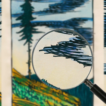 Studio Principale Dal Profilo 10 Fogli Graz Xiii Karl Wiener kwn288 quadro stampato su tela