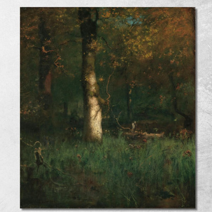 La Dimora Dell'Airone 2 George Inness gin92 quadro stampato su tela
