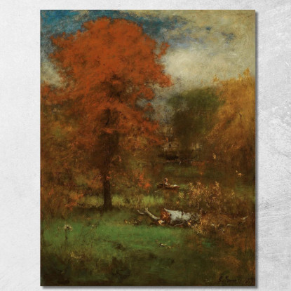 Lo Stagno Del Mulino George Inness gin96 quadro stampato su tela