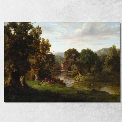 Il Vecchio Mulino George Inness gin98 quadro stampato su tela