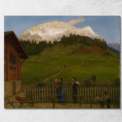Sera In Svizzera Ii Hans Thoma hth1 quadro stampato su tela