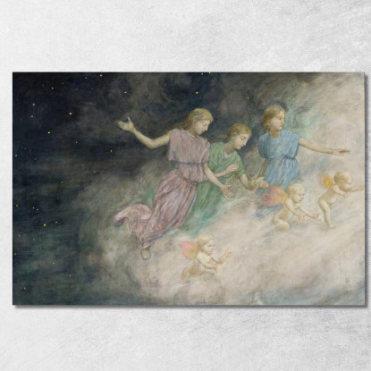 Angeli – Annunciazione Hans Thoma hth8 quadro stampato su tela
