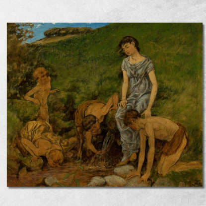 Alla Fonte Hans Thoma hth12 quadro stampato su tela