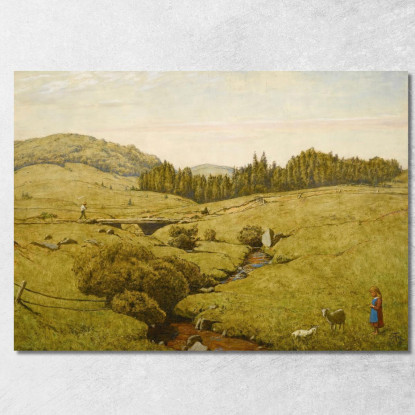 Paesaggio Della Foresta Nera Hans Thoma hth16 quadro stampato su tela