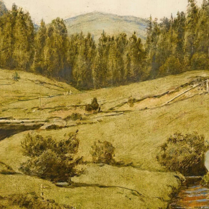 Paesaggio Della Foresta Nera Hans Thoma hth16 quadro stampato su tela